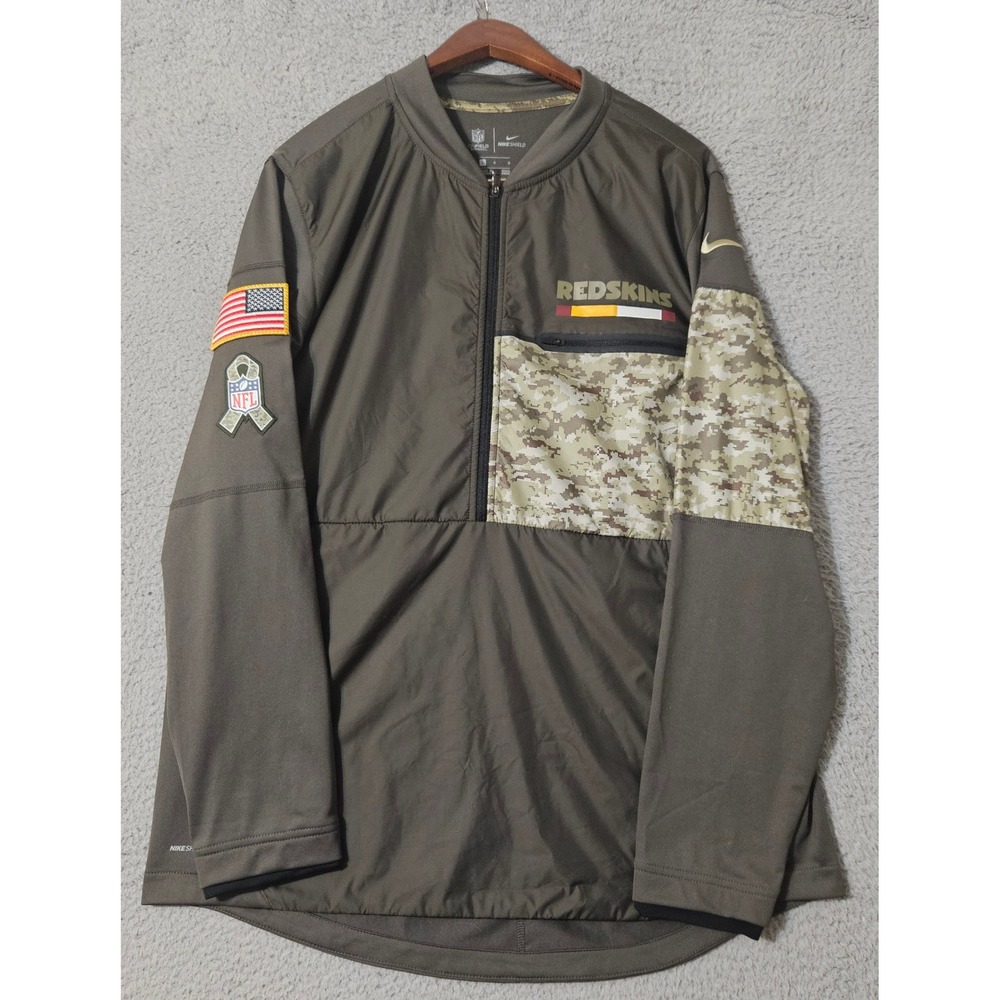 NFL Nike Shield Washington Redskins Salute To Service Half Zip Jacket Size Large